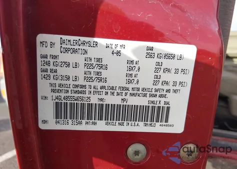 2005 Jeep Liberty Sport z USA, uszkodzony, nr VIN 1J4GL48555W656125